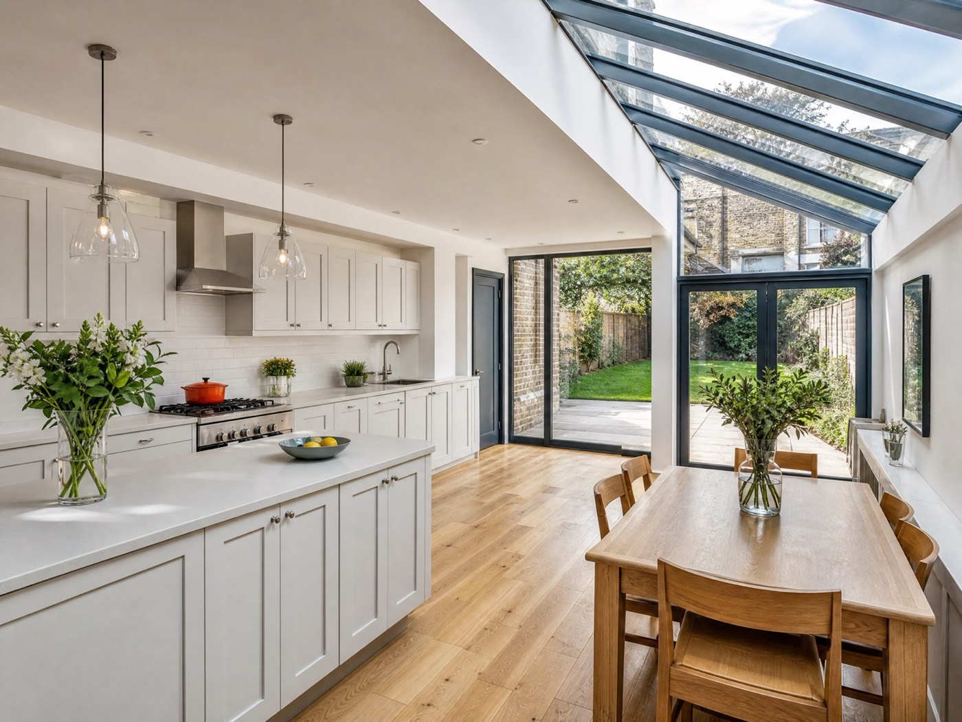 Concept image of a side-return extension with a glazed roof