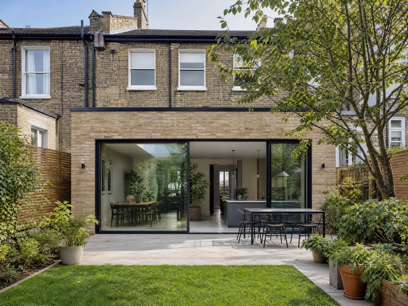 Contemporary glazed rear extension on a London terraced house in Leyton E10