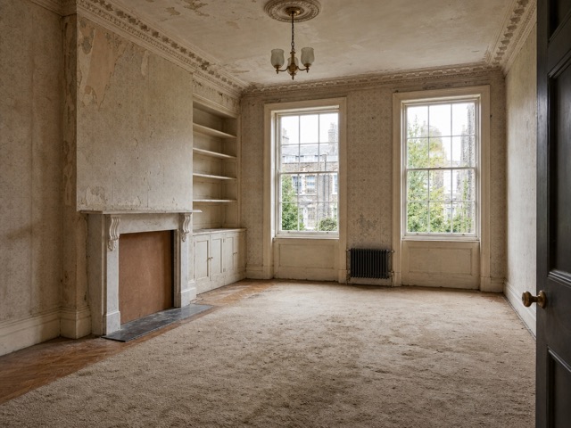 Concept image of the period room before renovation