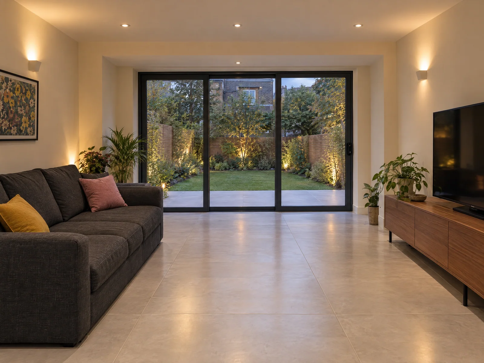 Informal living space inside a contemporary Wanstead extension