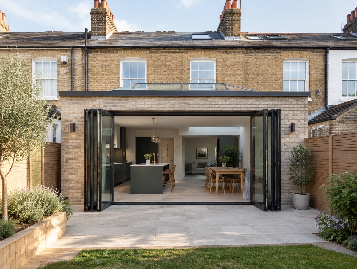 Rear home extension creating a bright open-plan living space
